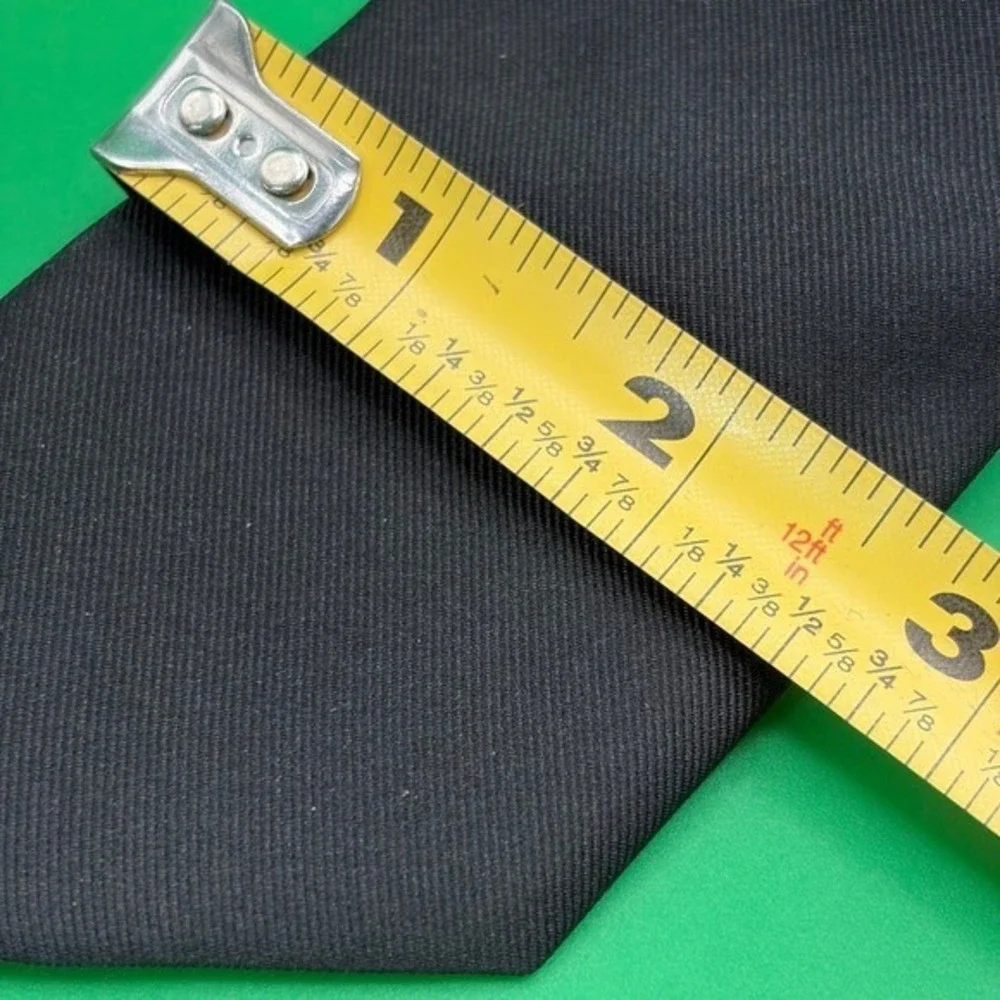 Chaps Solid Black Neck Tie Teen School Formal Dress Classic Basic Boys Youth NWT